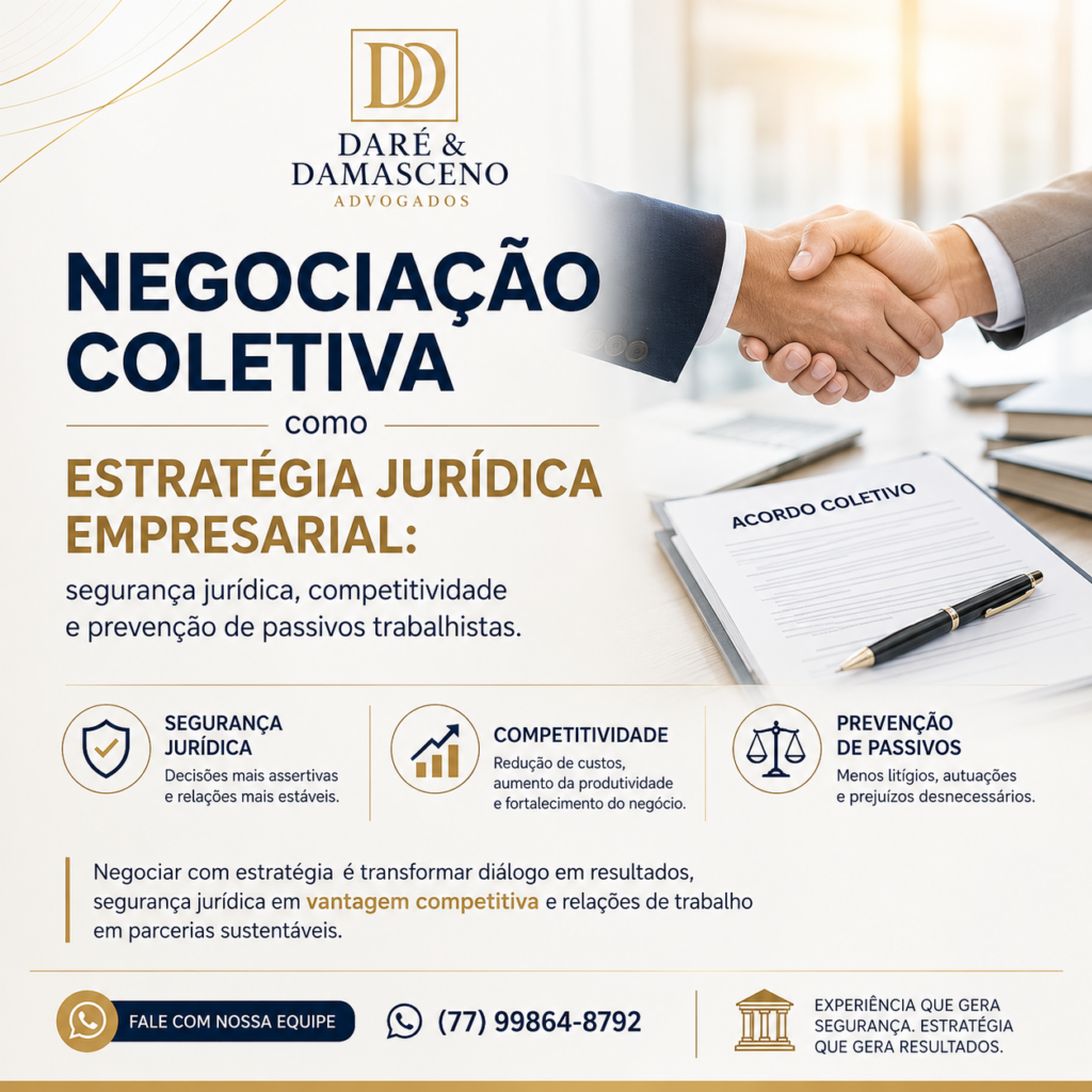 Negociação Coletiva como Estratégia Jurídica Empresarial: segurança jurídica, competitividade e prevenção de passivos trabalhistas
