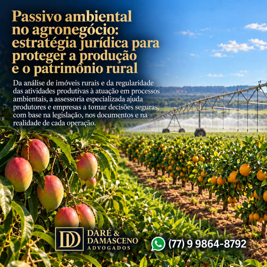 Passivo ambiental no agronegócio: estratégia jurídica para proteger a produção e o patrimônio rural